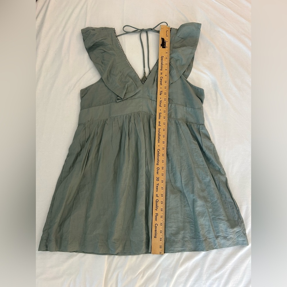 Anthropologie sage green Crochet Trim dress - Picture 8 of 11